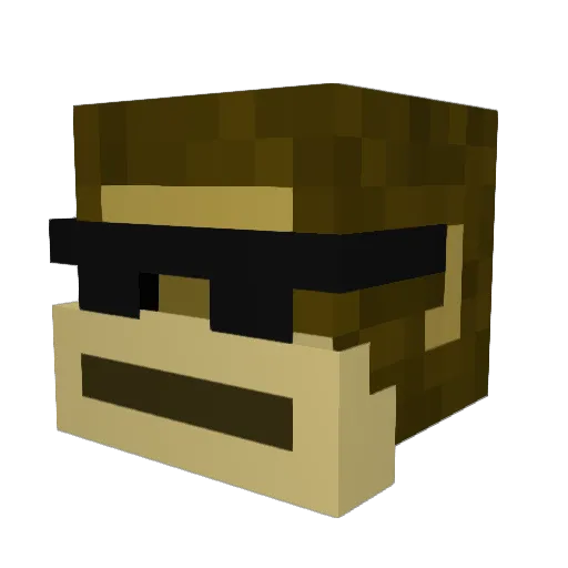 meneerth Minecraft avatar head, 3D render