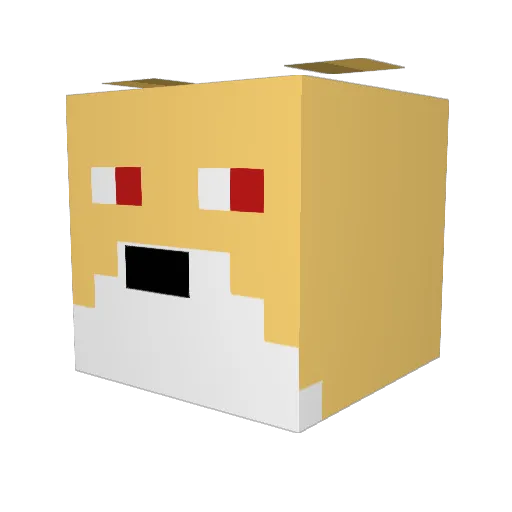 menel666 Minecraft avatar head, 3D render