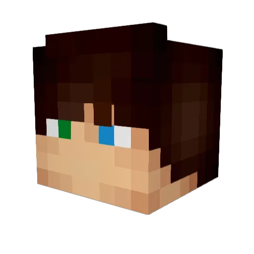 menfo Minecraft avatar head, 3D render
