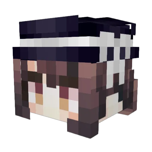 mengR Minecraft avatar head, 3D render