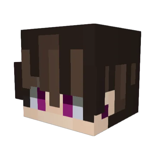 menglangV Minecraft avatar head, 3D render