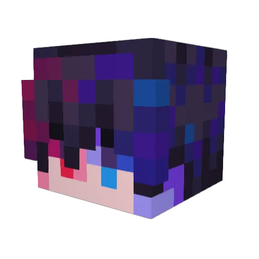 mengxialuo Minecraft avatar head, 3D render