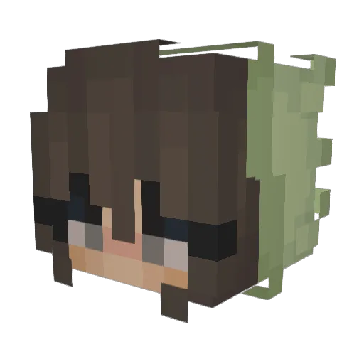mengyouya Minecraft avatar head, 3D render