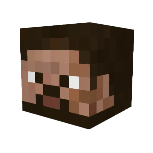 menjy Minecraft avatar head, 3D render