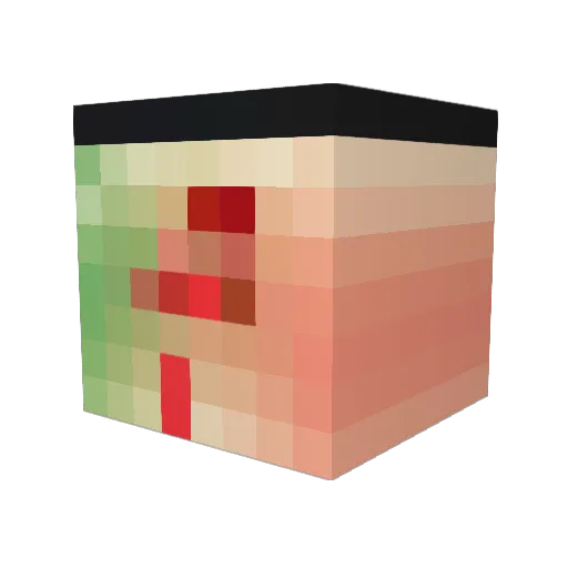 menoadmin Minecraft avatar head, 3D render