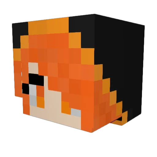 menorquente Minecraft avatar head, 3D render