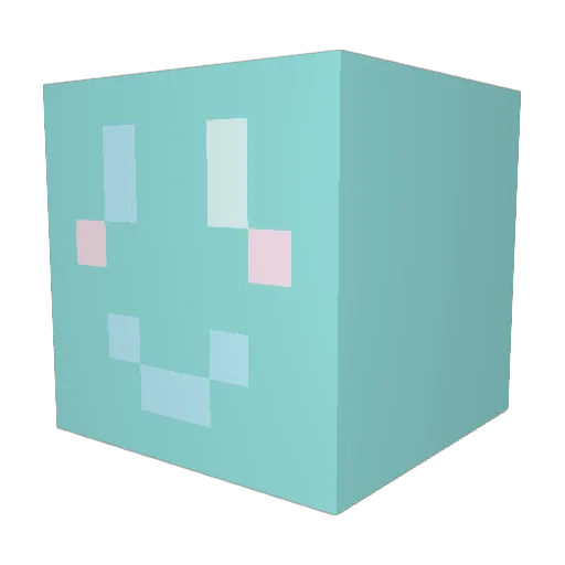 menow_ Minecraft avatar head, 3D render