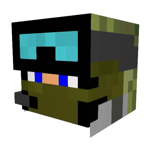 mental00012 Minecraft avatar head, 3D render