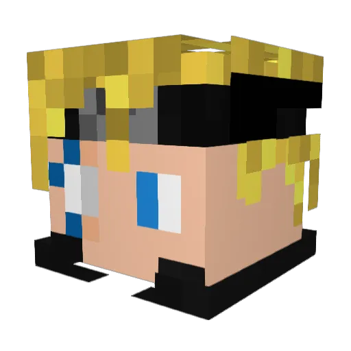 mental_ward Minecraft avatar head, 3D render