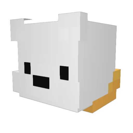 mentalbaksal Minecraft avatar head, 3D render