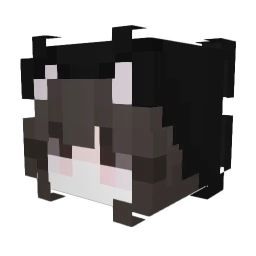 mentalylystable Minecraft avatar head, 3D render