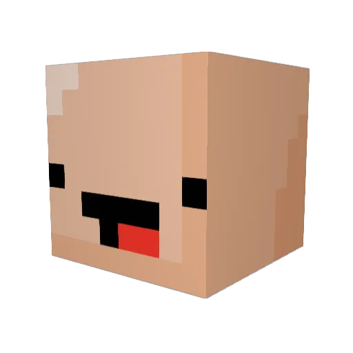 menteno Minecraft avatar head, 3D render