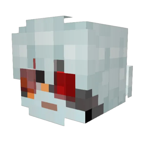 mentilda Minecraft avatar head, 3D render