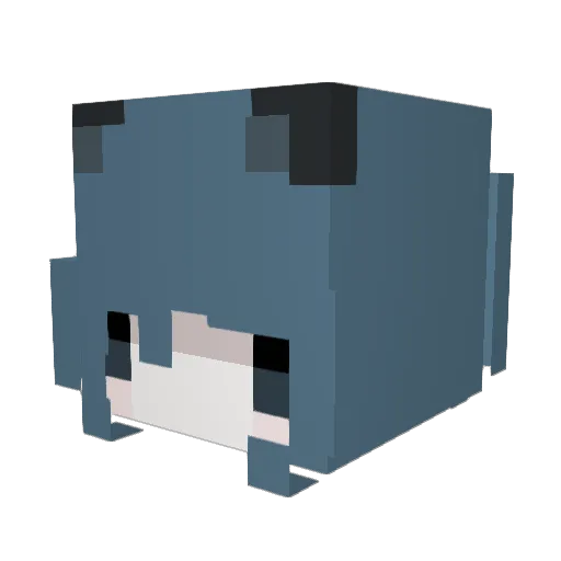 mentira Minecraft avatar head, 3D render