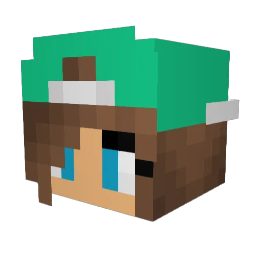 mentor2220 Minecraft avatar head, 3D render