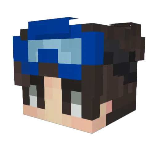 mentqr Minecraft avatar head, 3D render