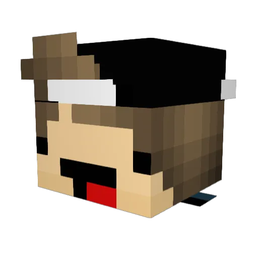 menulln Minecraft avatar head, 3D render
