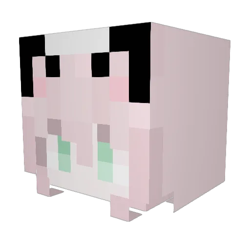 meoews Minecraft avatar head, 3D render