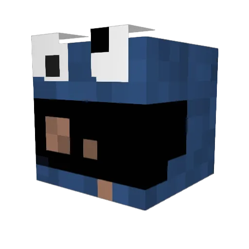 meomeomeow Minecraft avatar head, 3D render