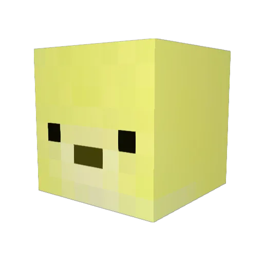 meong2024 Minecraft avatar head, 3D render
