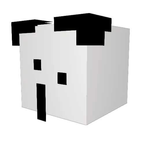 meong_gu Minecraft avatar head, 3D render