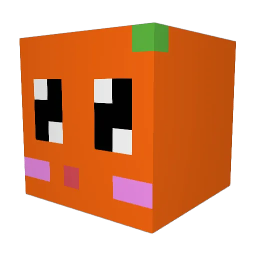 meongji Minecraft avatar head, 3D render