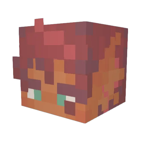 meonimuni Minecraft avatar head, 3D render
