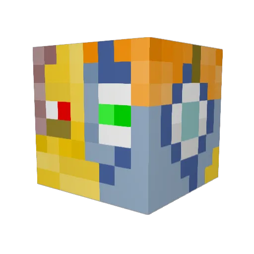 meorg4 Minecraft avatar head, 3D render