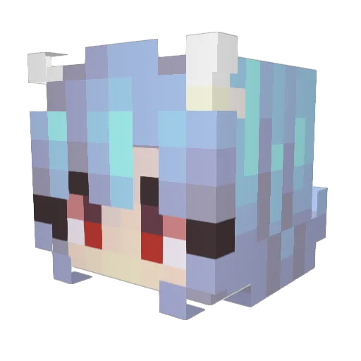 meorise Minecraft avatar head, 3D render