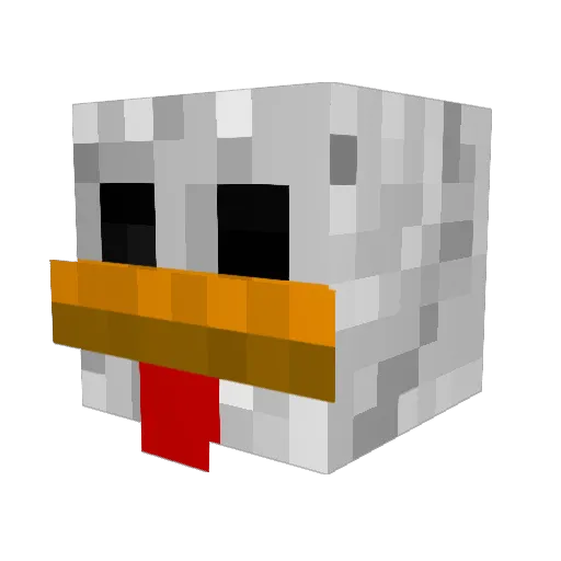 meornil Minecraft avatar head, 3D render