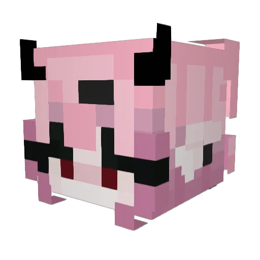 meouws Minecraft avatar head, 3D render
