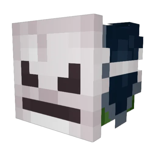 meovver Minecraft avatar head, 3D render
