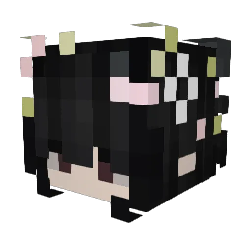 meowTM Minecraft avatar head, 3D render