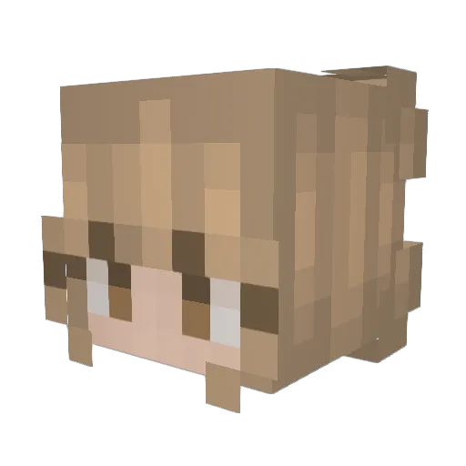 meow_0u0 Minecraft avatar head, 3D render