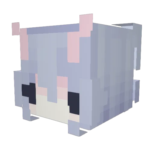 meowatonin Minecraft avatar head, 3D render
