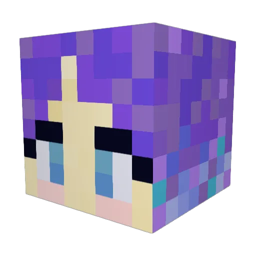 meowchh Minecraft avatar head, 3D render