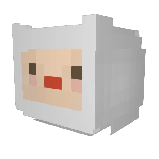 meowchickenfish Minecraft avatar head, 3D render