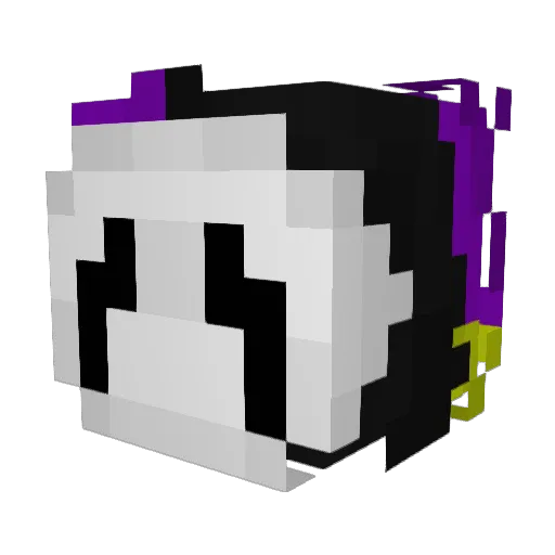 meowcwazy Minecraft avatar head, 3D render