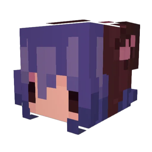 meowdoxia Minecraft avatar head, 3D render