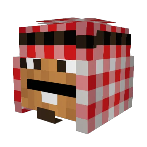 meowdyl Minecraft avatar head, 3D render