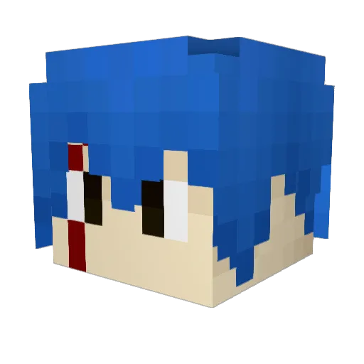 meowelas Minecraft avatar head, 3D render