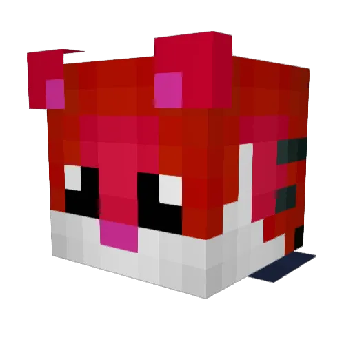 meowi Minecraft avatar head, 3D render