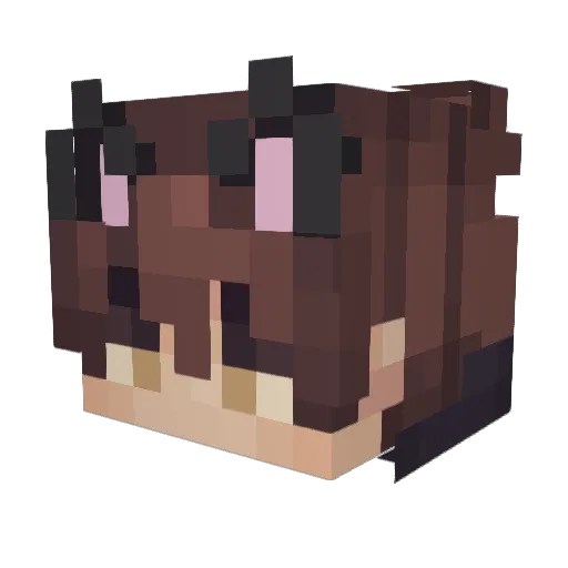 meowing4ef Minecraft avatar head, 3D render