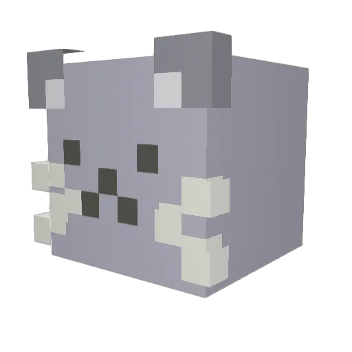 meowipulator Minecraft avatar head, 3D render