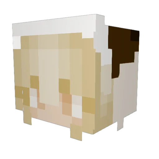 meowisa Minecraft avatar head, 3D render