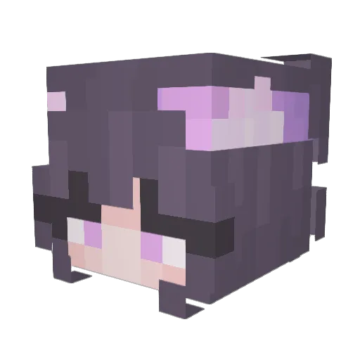 meowisma Minecraft avatar head, 3D render
