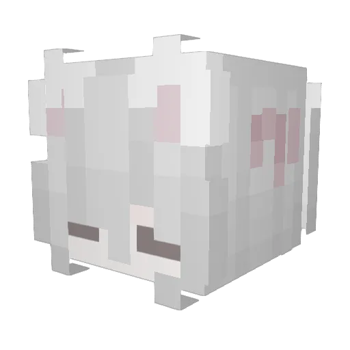 meowlih Minecraft avatar head, 3D render