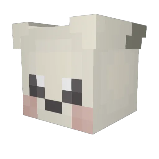 meowll_ Minecraft avatar head, 3D render