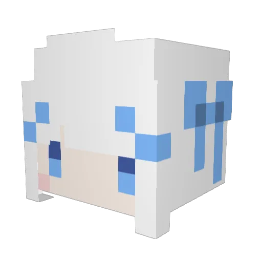 meowmelan Minecraft avatar head, 3D render