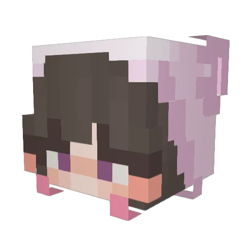 meowni__ Minecraft avatar head, 3D render